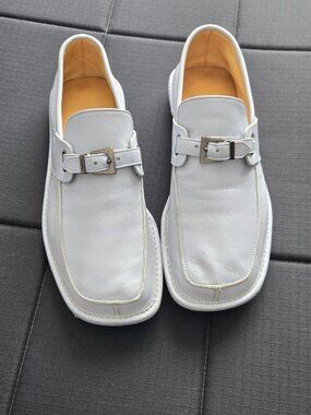 Cesare Pacciotti loafers in softest ice blue leather size 38